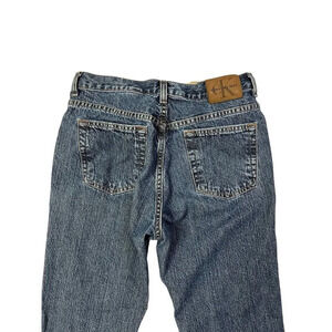 Vtg 90s Calvin Klein CK Flare Jeans Womens Sz 9 Blue 100% Cotton Denim Y2K